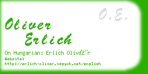 oliver erlich business card